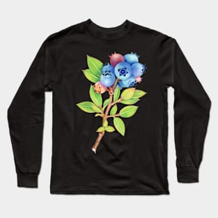 Wild Maine Blueberries Long Sleeve T-Shirt